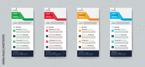 Modern creative corporate business dl flyer or rack card layout concept background flyer brochure cover template for grow up your business to the next level