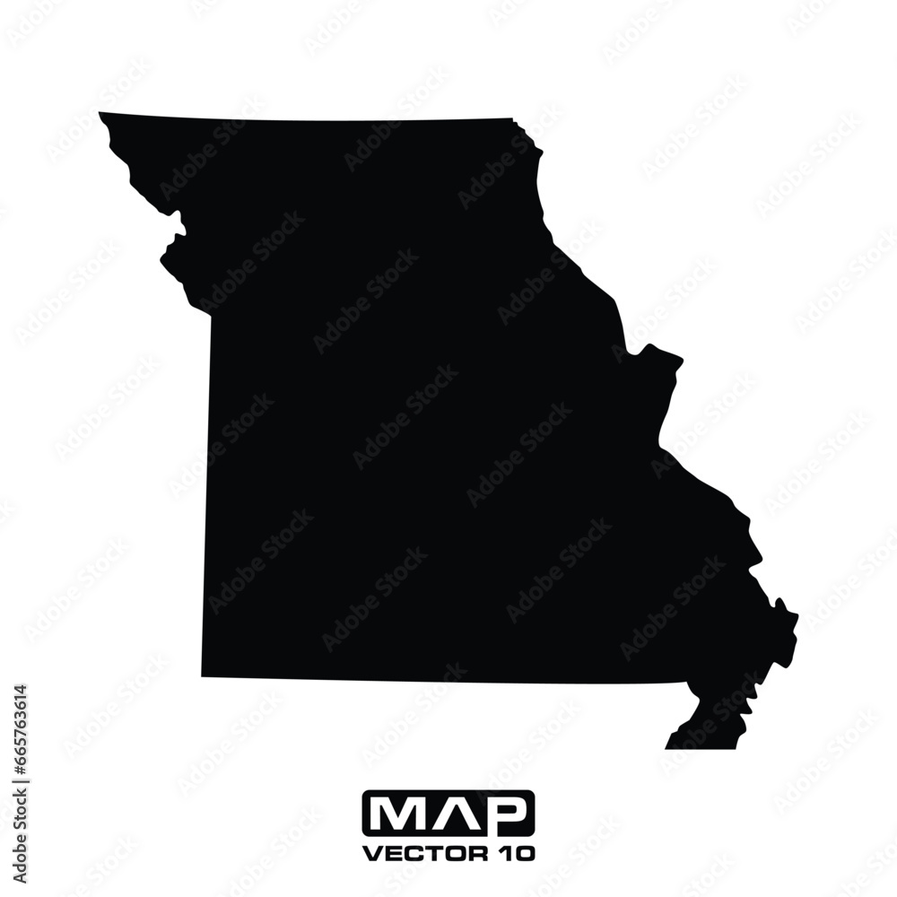 missouri map vector elements, missouri map vector illustration