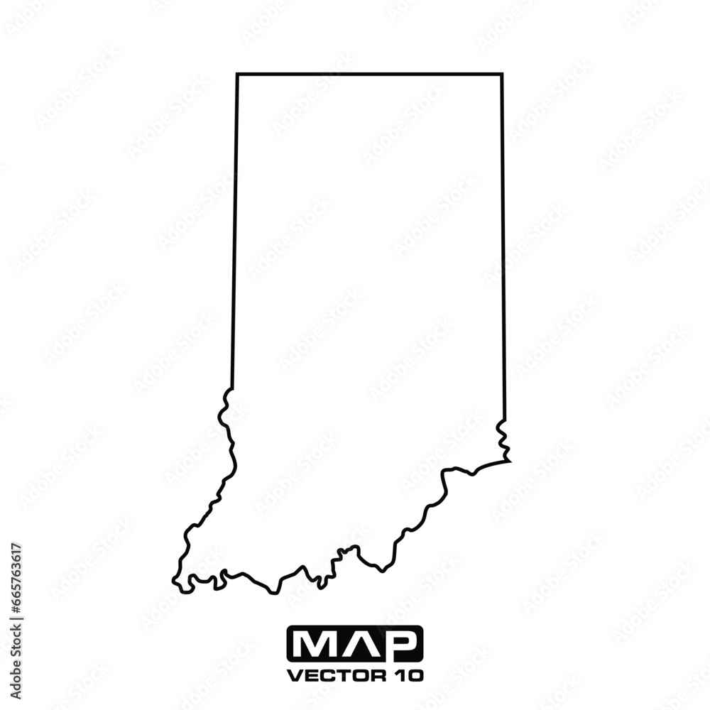 indiana map vector elements, indiana map vector illustration, indiana map vector template