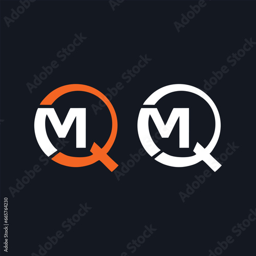 Simple letter m and q icon logo for product or brand.