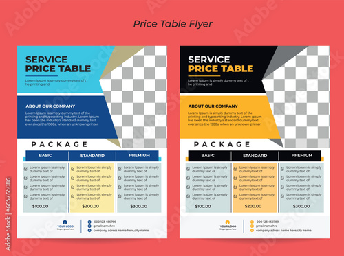 Price Table Flyer