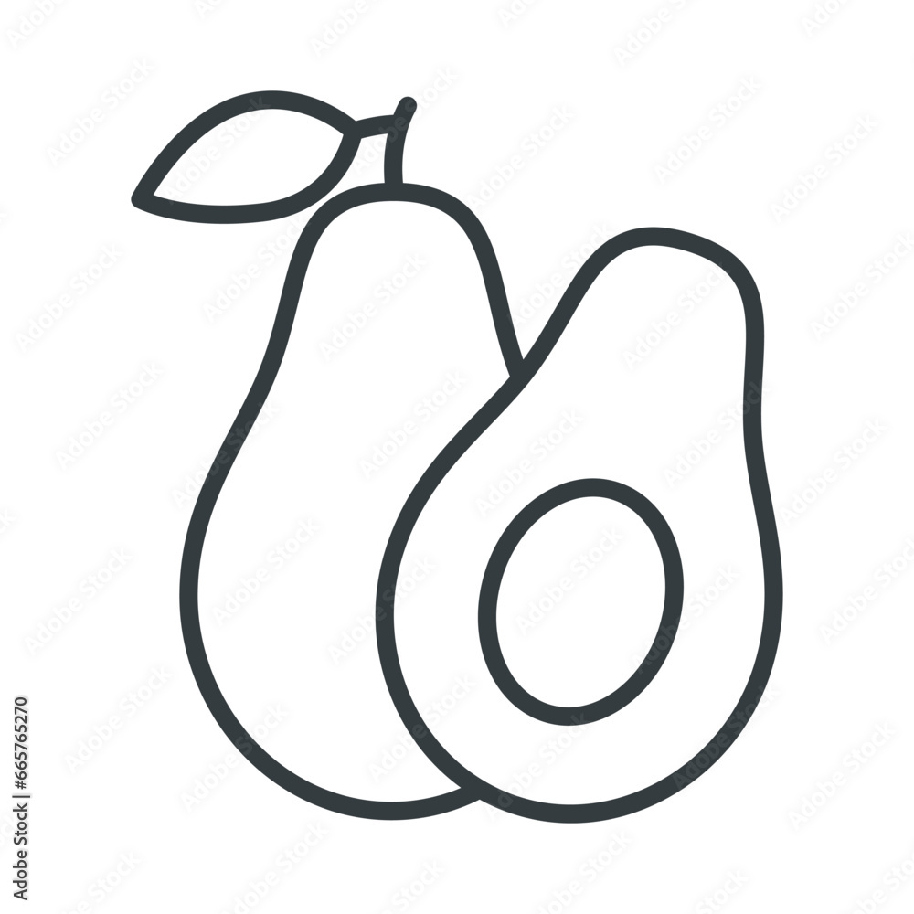Avocado fruit icon sign and symbol on trendy design for design and print. Avocado fruit icon sign and symbol on trendy design for design and print.
