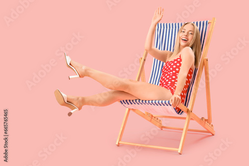 Beautiful young woman relax...