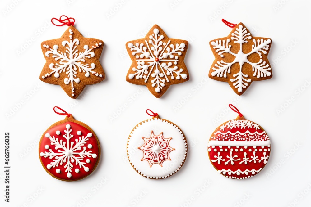 Christmas cookies on white background Christmas cookies on white background