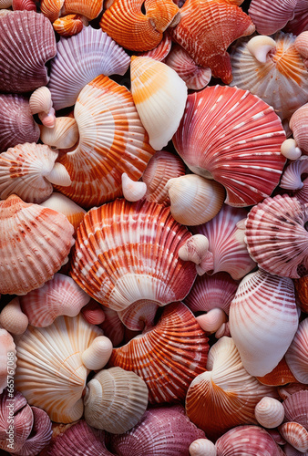 Chromatic Wonders  A Kaleidoscope of Colorful Seashells Adorning the Coastal Sands