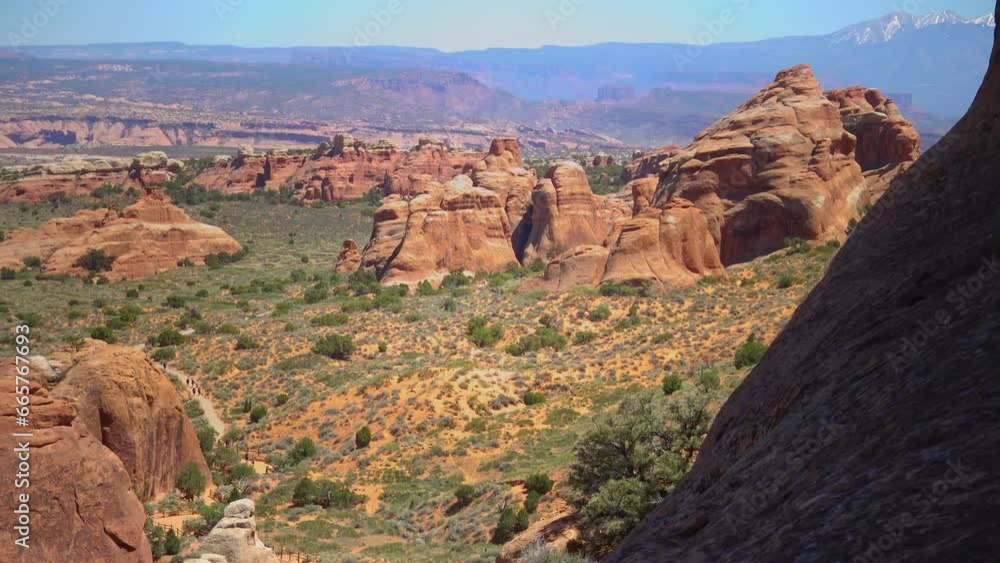Geological formations of red rocks in the national park, USA Geological formations of red rocks in the national park, USA