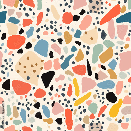 Wallpaper Mural Terrazzo Style Background. Generative ai Torontodigital.ca