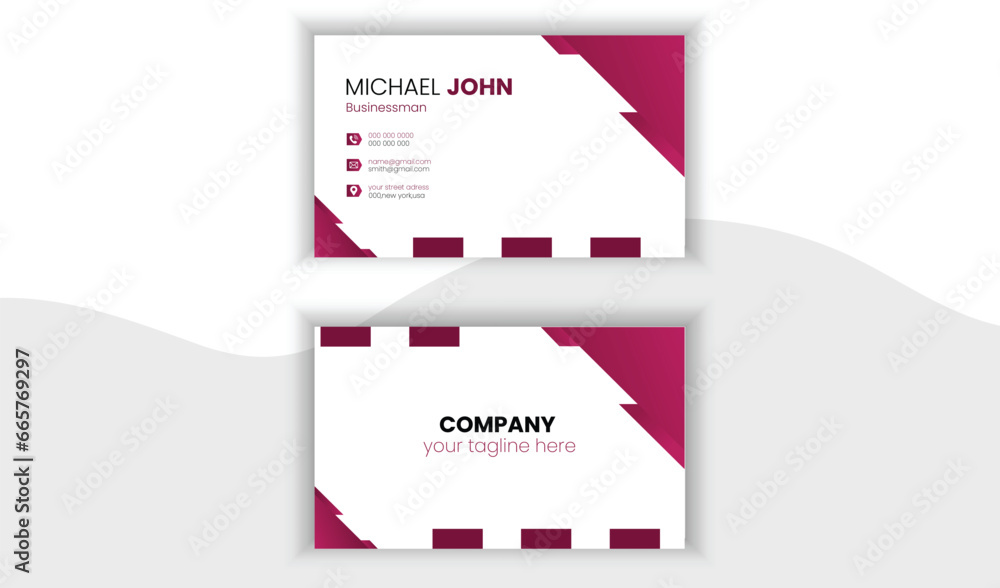Fototapeta premium Minimalist and Professional Business Card Design