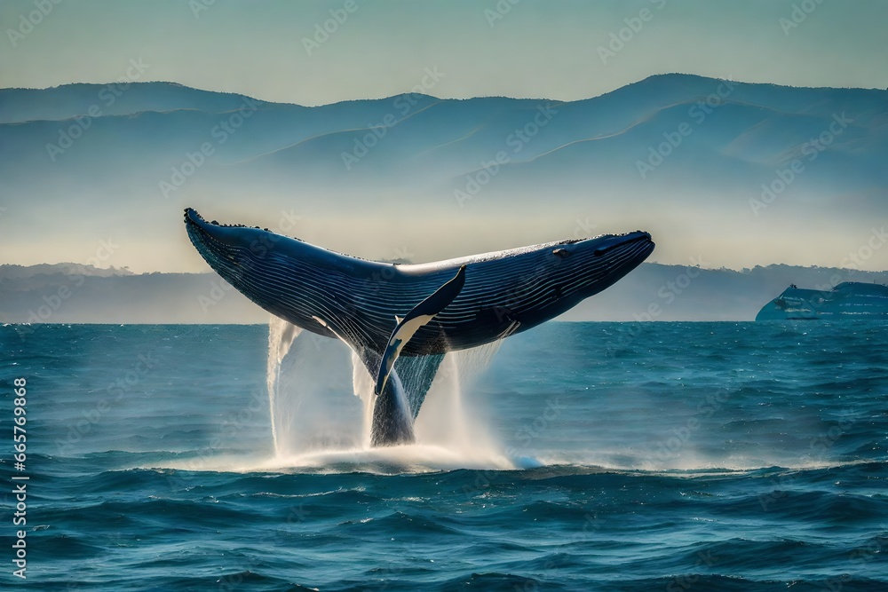 Fototapeta premium dolphin jumping out of the water