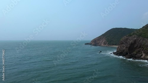 Yarada Beach at Visakhapatnam vizag, Andhra Pradesh, India, Asia. The beach is secluded, beautiful, has shacks, has clear waters - a must go for all vizag travelers photo