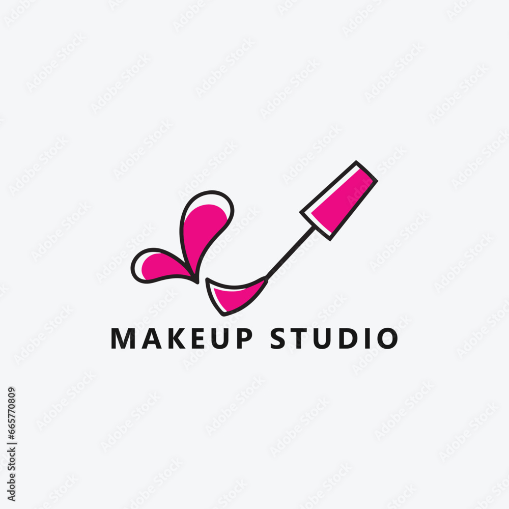 nail beauty salon logo design vector nail beauty salon logo design vector