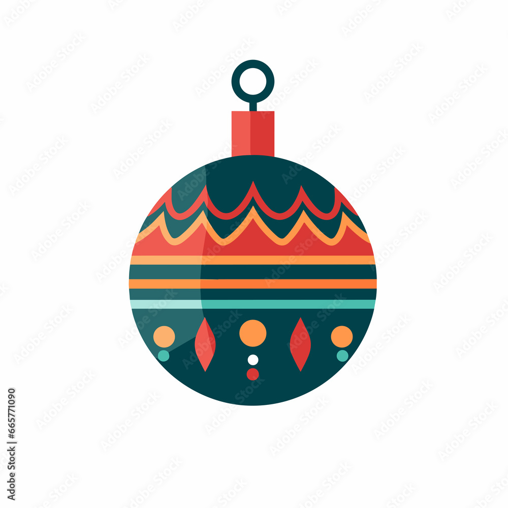 illustration of Christmas ball ornament illustration of Christmas ball ornament