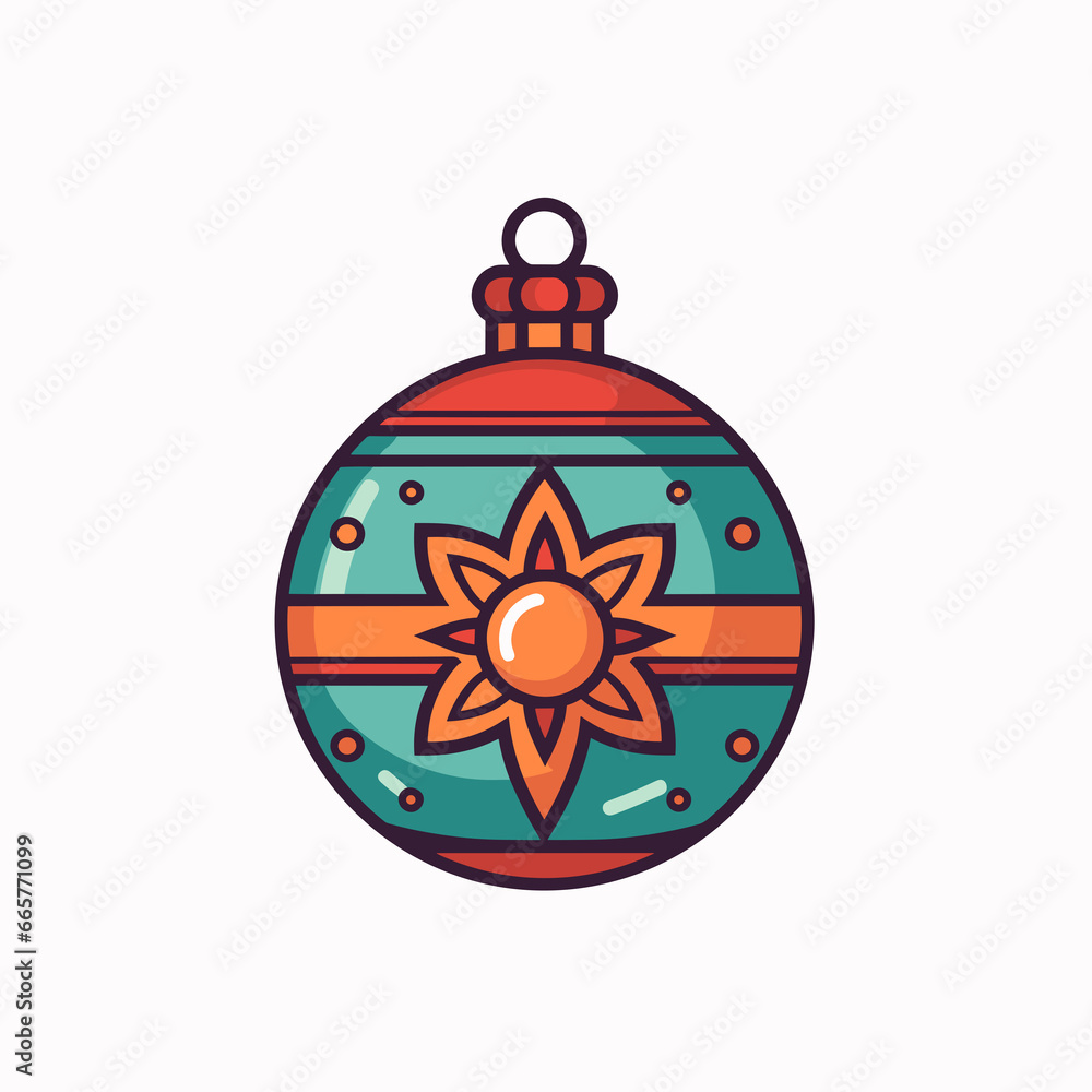 illustration of Christmas ball decoration illustration of Christmas ball decoration