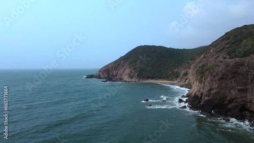 Yarada Beach at Visakhapatnam vizag, Andhra Pradesh, India, Asia. The beach is secluded, beautiful, has shacks, has clear waters - a must go for all vizag travelers photo