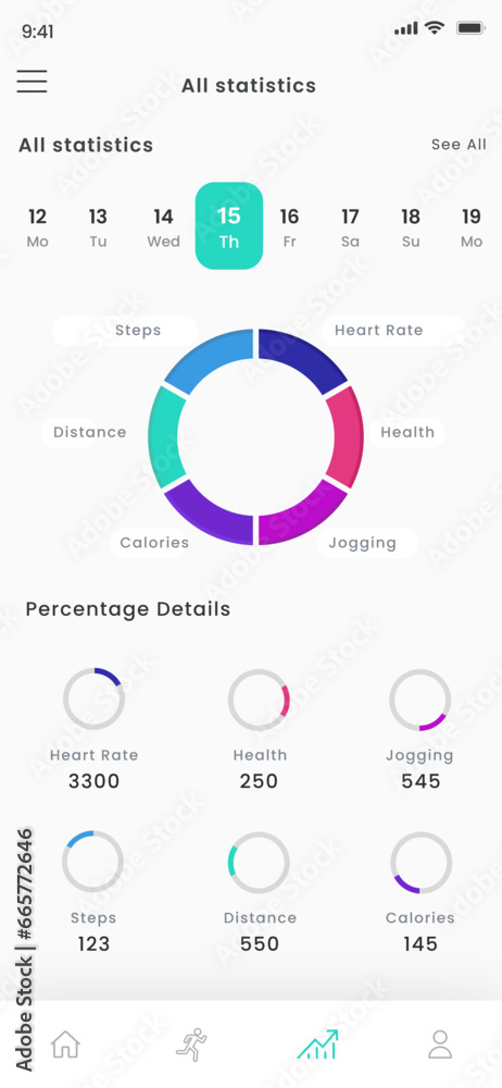 Step, Jogging, Run, Walk Habit Tracking, Health and Walking Tracker BLue Mobile App UI Kit Template Step, Jogging, Run, Walk Habit Tracking, Health and Walking Tracker BLue Mobile App UI Kit Template