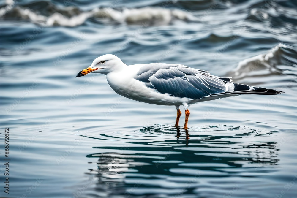 Fototapeta premium seagull on the beach