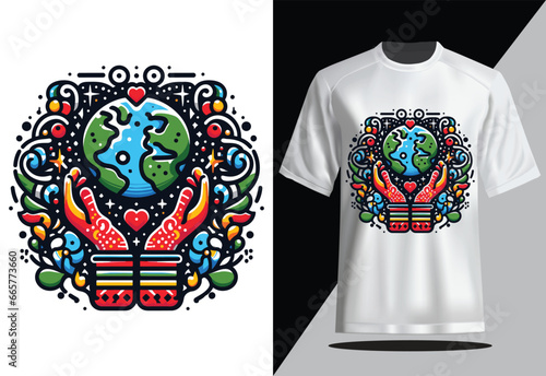 Joy to the World Merry Christmas T-shirt Design