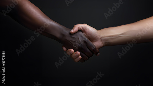 Handshake with dark background