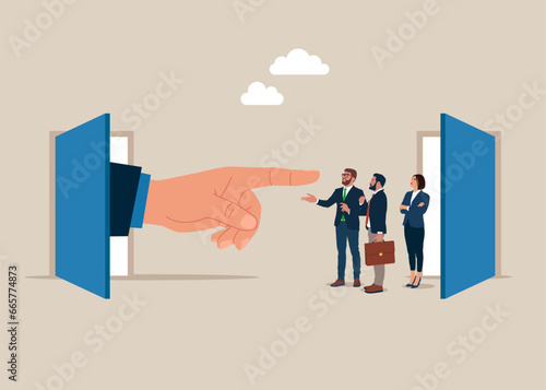 Great resignation, employee resign, quit. Flat vector illustration