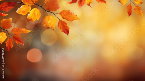 Autumnal Orange and Gold Background