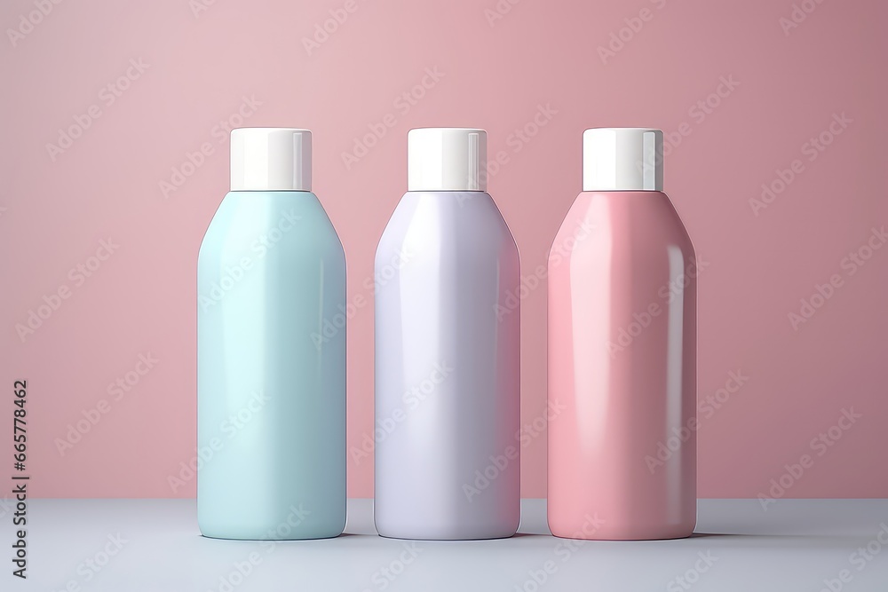 Mockup Featuring Three Pastelcolored Cosmetic Bottles. Сoncept Pastel Cosmetic Bottles, Cosmetic Packaging Mockup, Beauty Product Mockup, Pastel Colors, Feminine Design Mockup Featuring Three Pastelcolored Cosmetic Bottles. Сoncept Pastel Cosmetic Bottles, Cosmetic Packaging Mockup, Beauty Product Mockup, Pastel Colors, Feminine Design