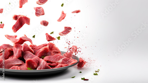 Flying Beef Meat empty space for text