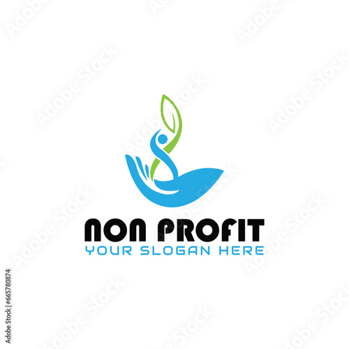 help non profit logo design vector