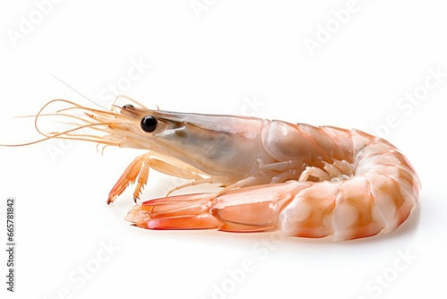 Succulent Fresh shrimp. Seafood raw tasty. Generate Ai