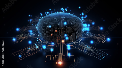 Cyber security, AI Mind, Network Management, Modern Data Center, Cloud Networking. Generated AI