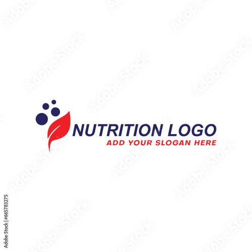 dieting nutrition logo design vector