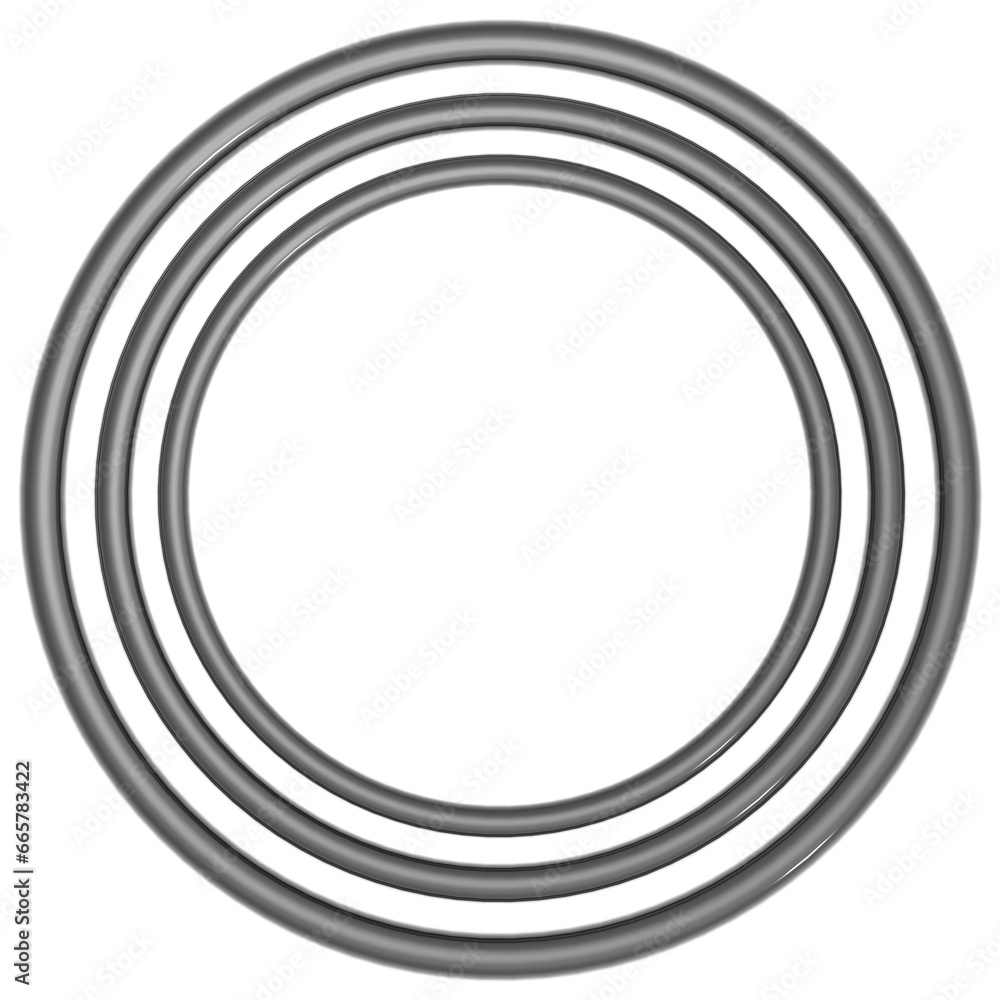 circles, rings, 3d render - obrazy, fototapety, plakaty 