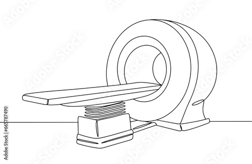 MRI machine. One line