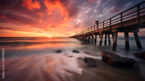 sunset on the beach