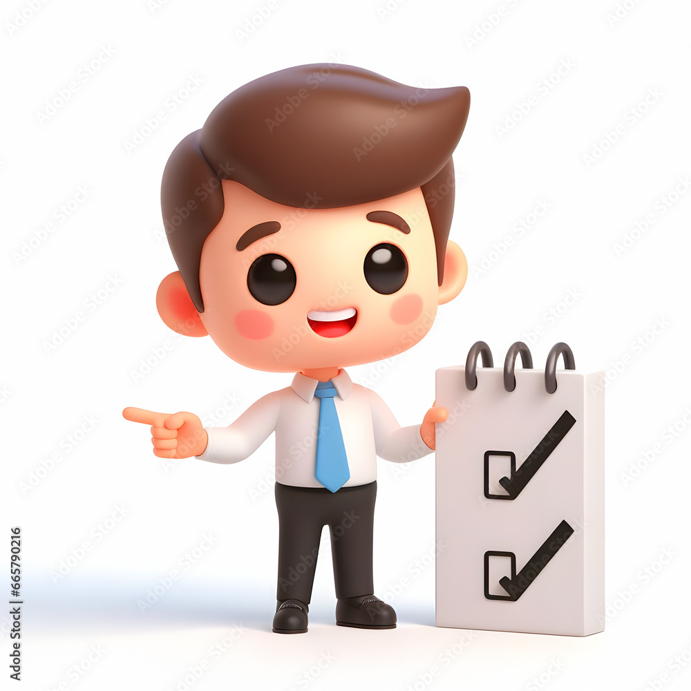 funny cartoon office worker