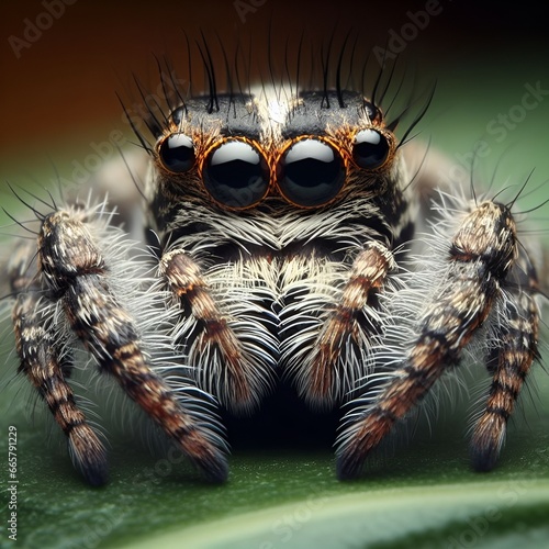 Capture the intricate beauty of nature with this stunning macro shot of a spider