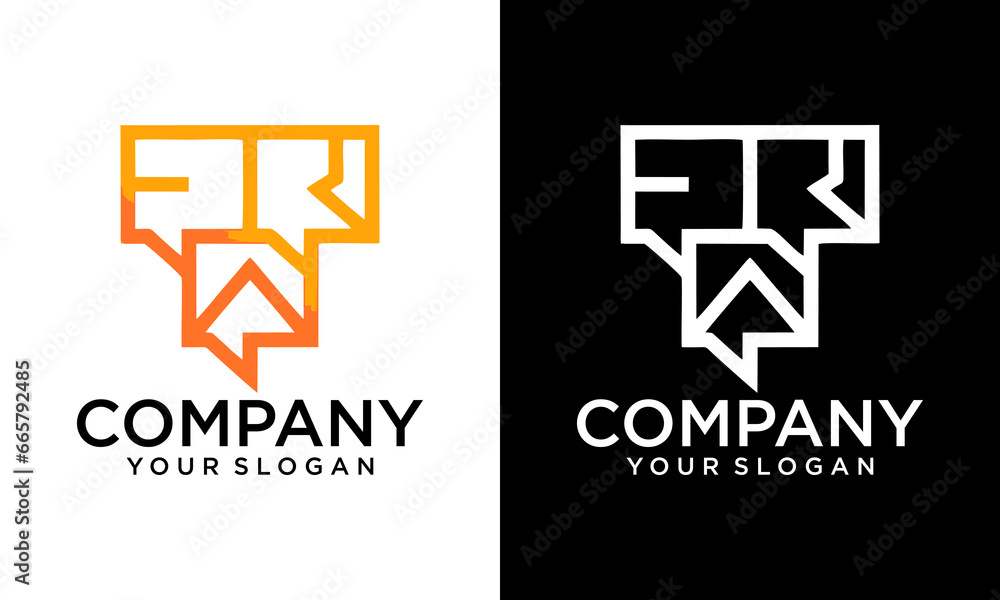 Obraz premium Creative Professional Trendy Letter BP PB Logo Design in Black and White Color , Initial Based Alphabet Icon Logo