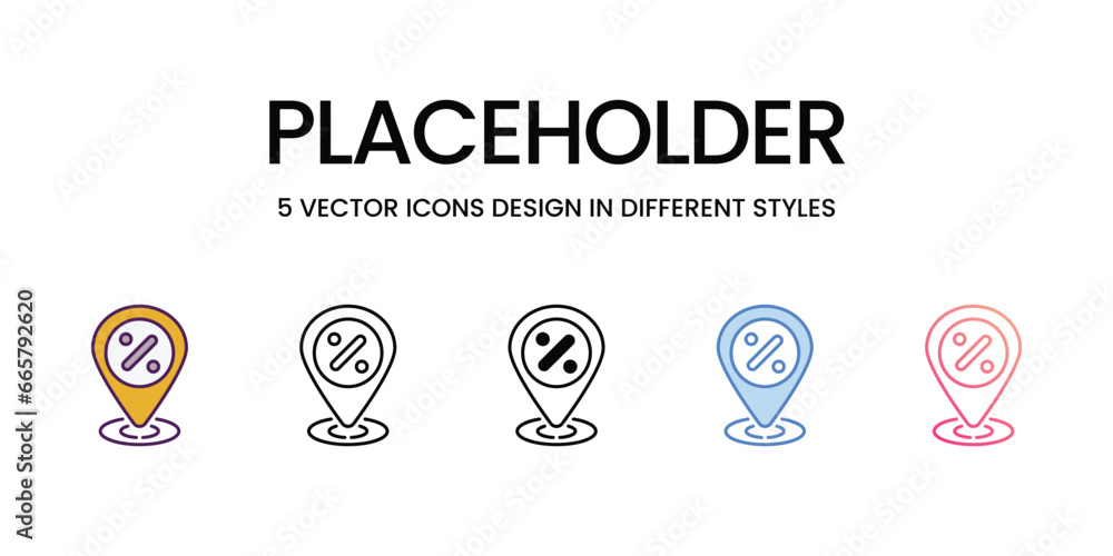 Placeholder icons set, colorline, glyph, outline, gradinet line, icon vector stock illustration isolate white background. Placeholder icons set, colorline, glyph, outline, gradinet line, icon vector stock illustration isolate white background.