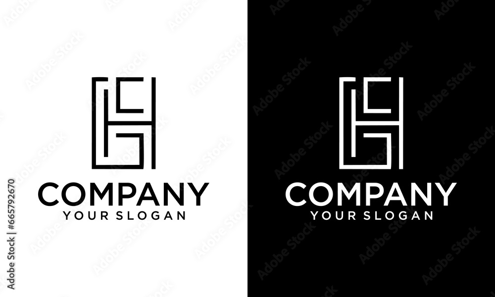 Modern, Creative and Abstract Alphabet letters monogram logo CH Modern, Creative and Abstract Alphabet letters monogram logo CH