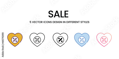 Sale  icons set, colorline, glyph, outline, gradinet line, icon vector stock illustration isolate white background.