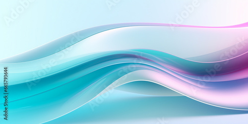 ABSTRACT BACKGROUND: Organic Soft Neon Glowing Pink and Blue Waves. Abstract Art Design Banner for Technology, Science and Beauty. © PEPPERPOT