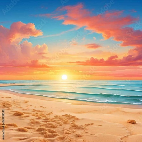 sunset on the beach © liwa