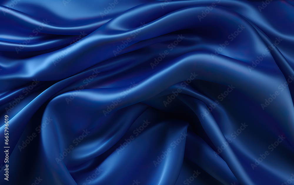 Obraz premium Luxurious Blue Silk Fabric Texture