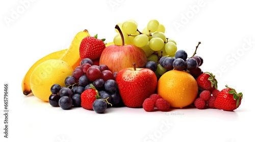 Photo Vibrant collection of healthy fruit and vegetables
