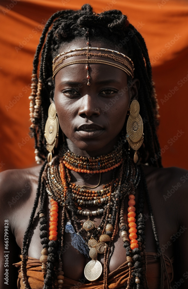 portrait of Turkana tribal woman from Kenya portrait of Turkana tribal woman from Kenya