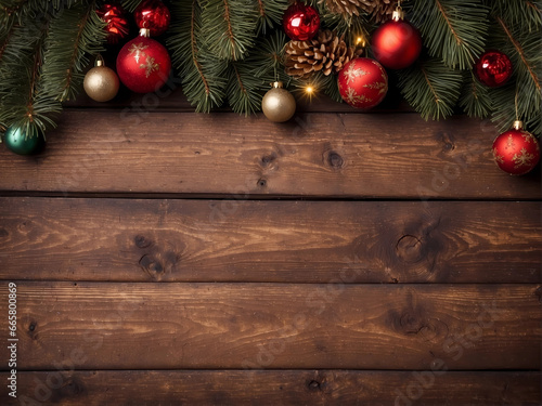 wooden background for Christmas season.