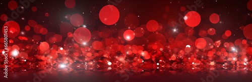 Abstract Christmas glittering red background. Subtle color shifts and glints of glitter red shiny crystals on red background.