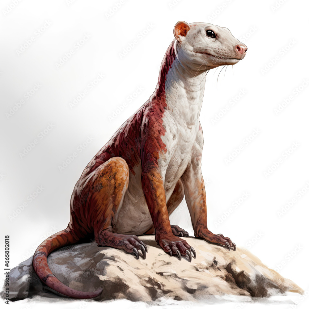 Fototapeta premium Enigmatic Giant Weasel in Digital Art , Medieval Fantasy RPG Illustration