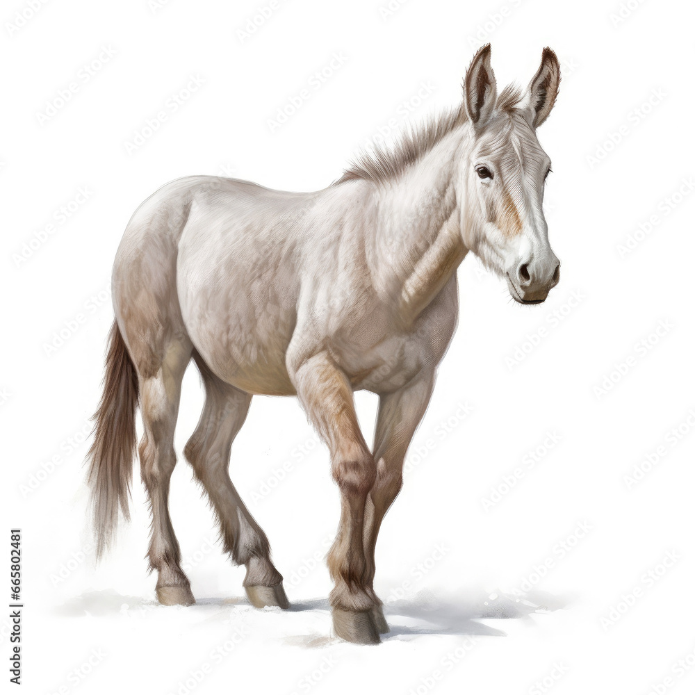 Obraz premium Realistic Mule - Clean Full Body. , Medieval Fantasy RPG Illustration