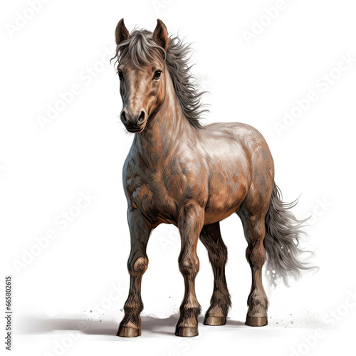 Realistic Pony in Rich Detail    Medieval Fantasy RPG Illustration