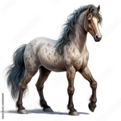 Realistic Pony in Digital Art    Medieval Fantasy RPG Illustration